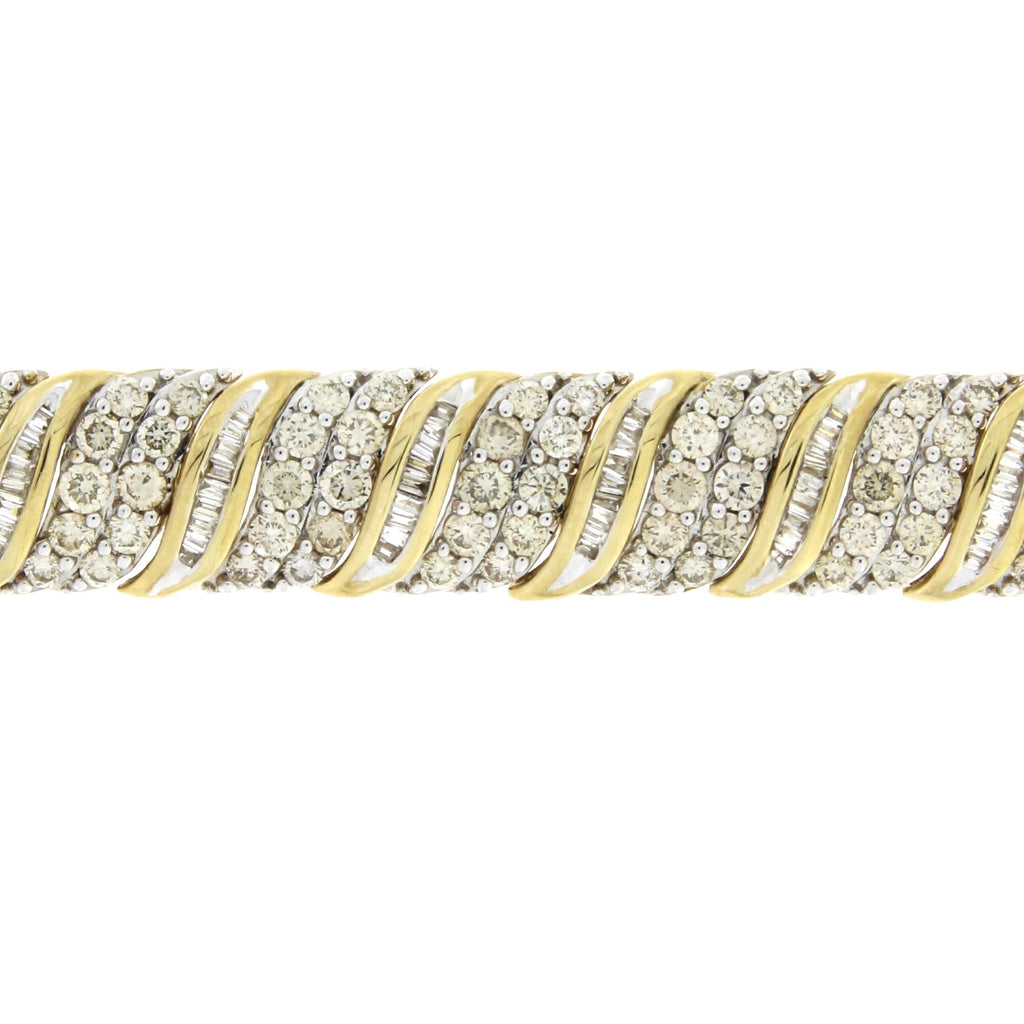 10.00ct Diamond Tennis Bracelet 10KT Yellow Gold