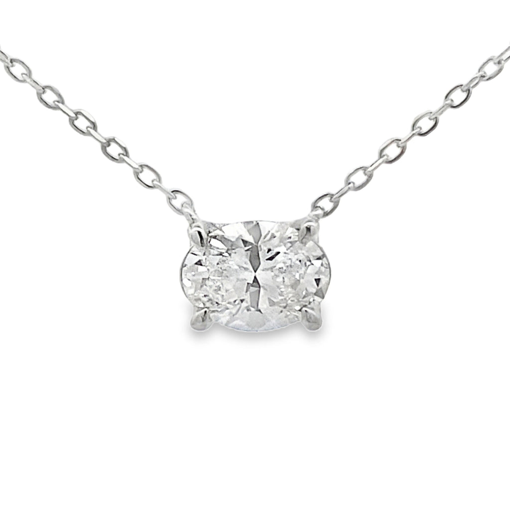 1.00ct Lab Grown Diamond Pendant Sterling Silver