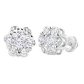2.51ct Lab Grown Diamond Earrings Sterling Silver