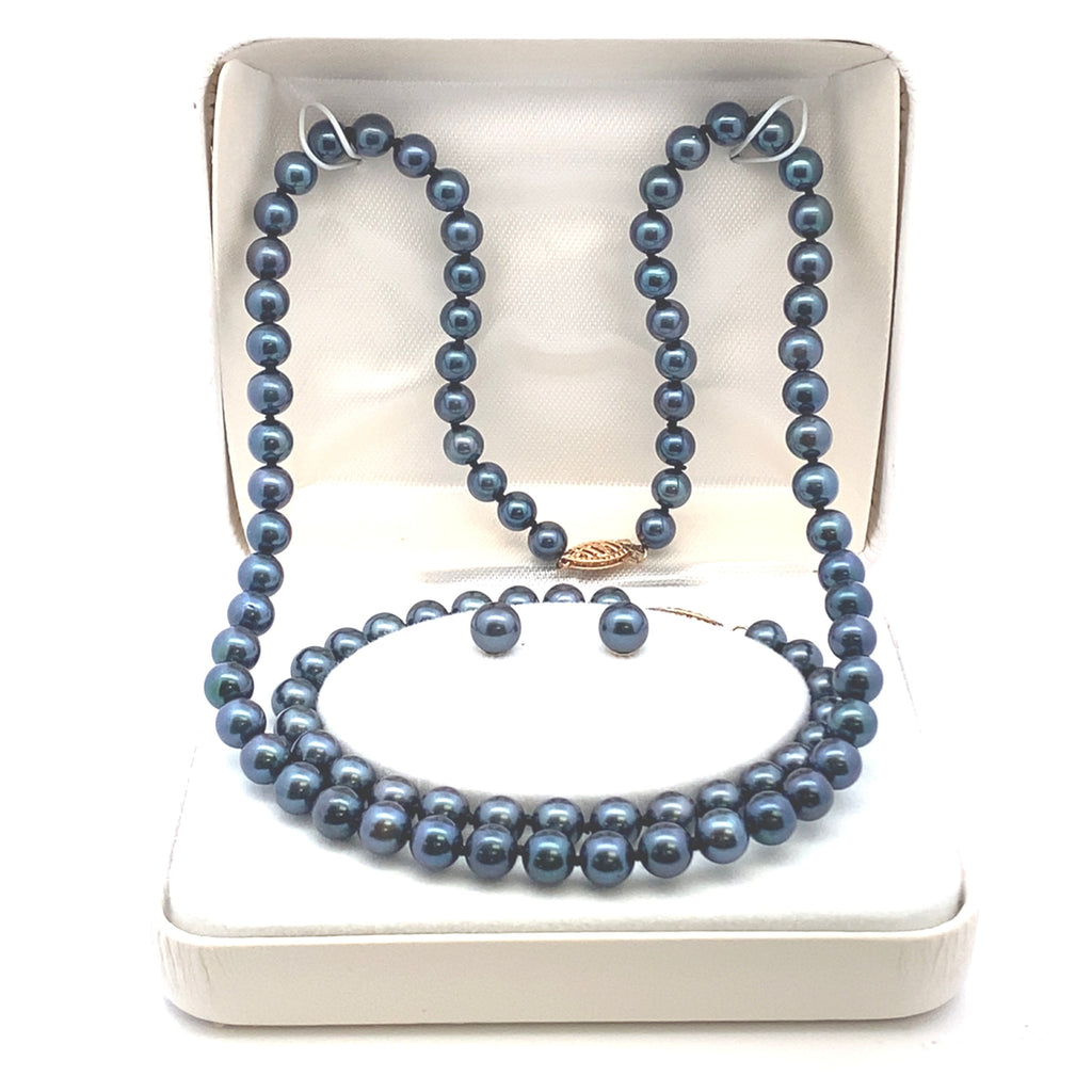 Akoya Pearl Jewelry sets 14KT Yellow Gold