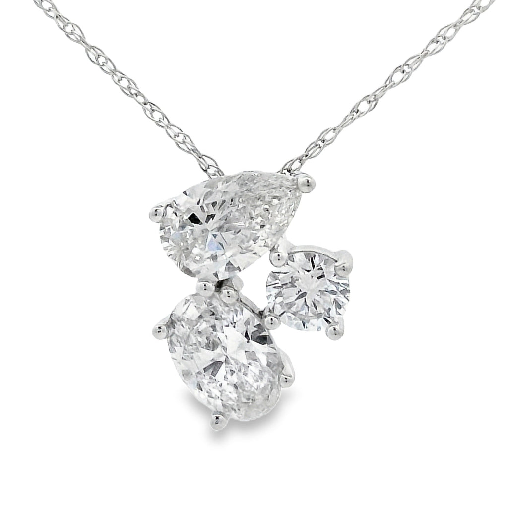 Lab Grown Diamond Fashion Pendants 14KT White Gold