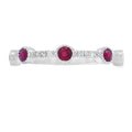 .46ct Ruby Diamond stackable band set 14KT White Gold