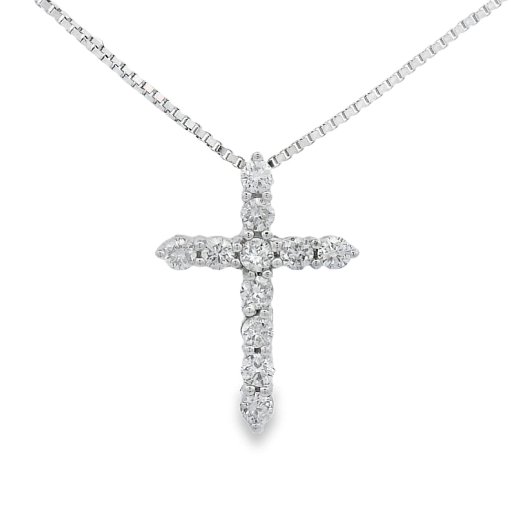.15ct Diamond Cross Religious Pendant 14KT Yellow Gold