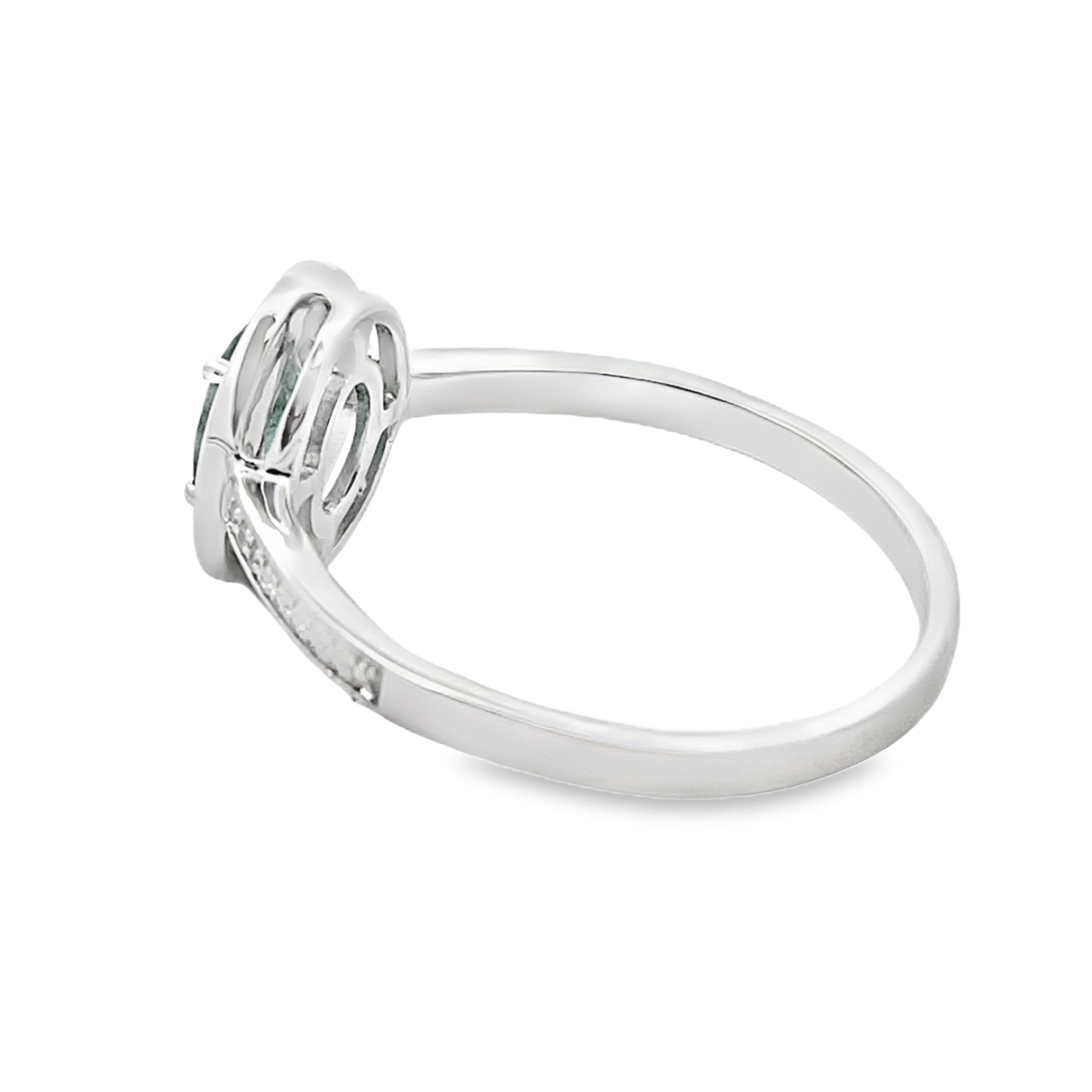 .49ct Emerald Diamond Ring 10KT White Gold