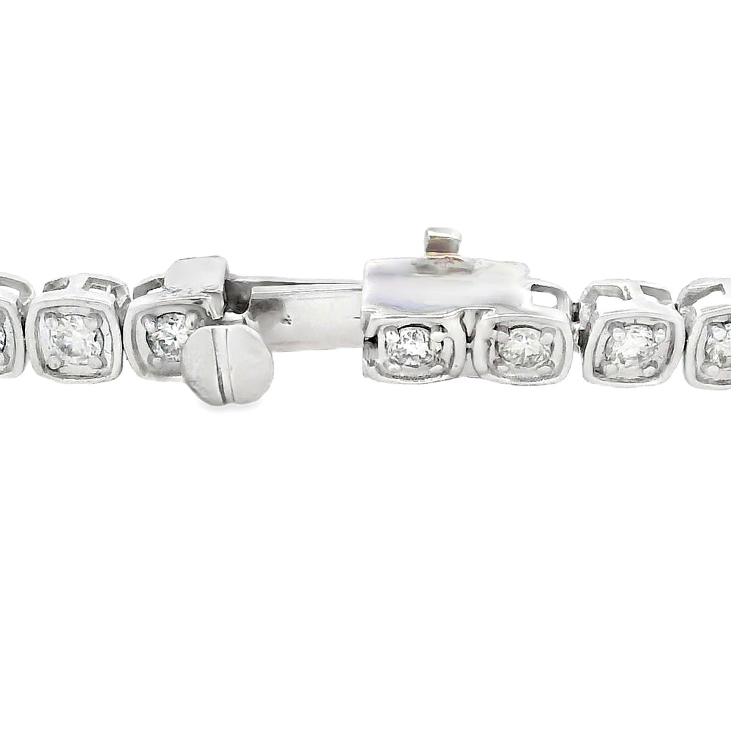 Lab Grown Diamond Tennis Bracelet 10KT White Gold