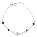 .66ct Ruby Diamond Bracelet 14KT White Gold