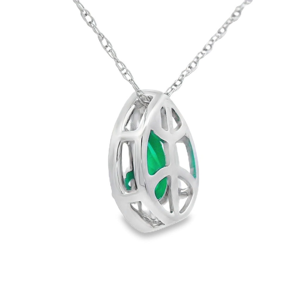 Chalcedony Diamond Fashion Pendants 10KT White Gold