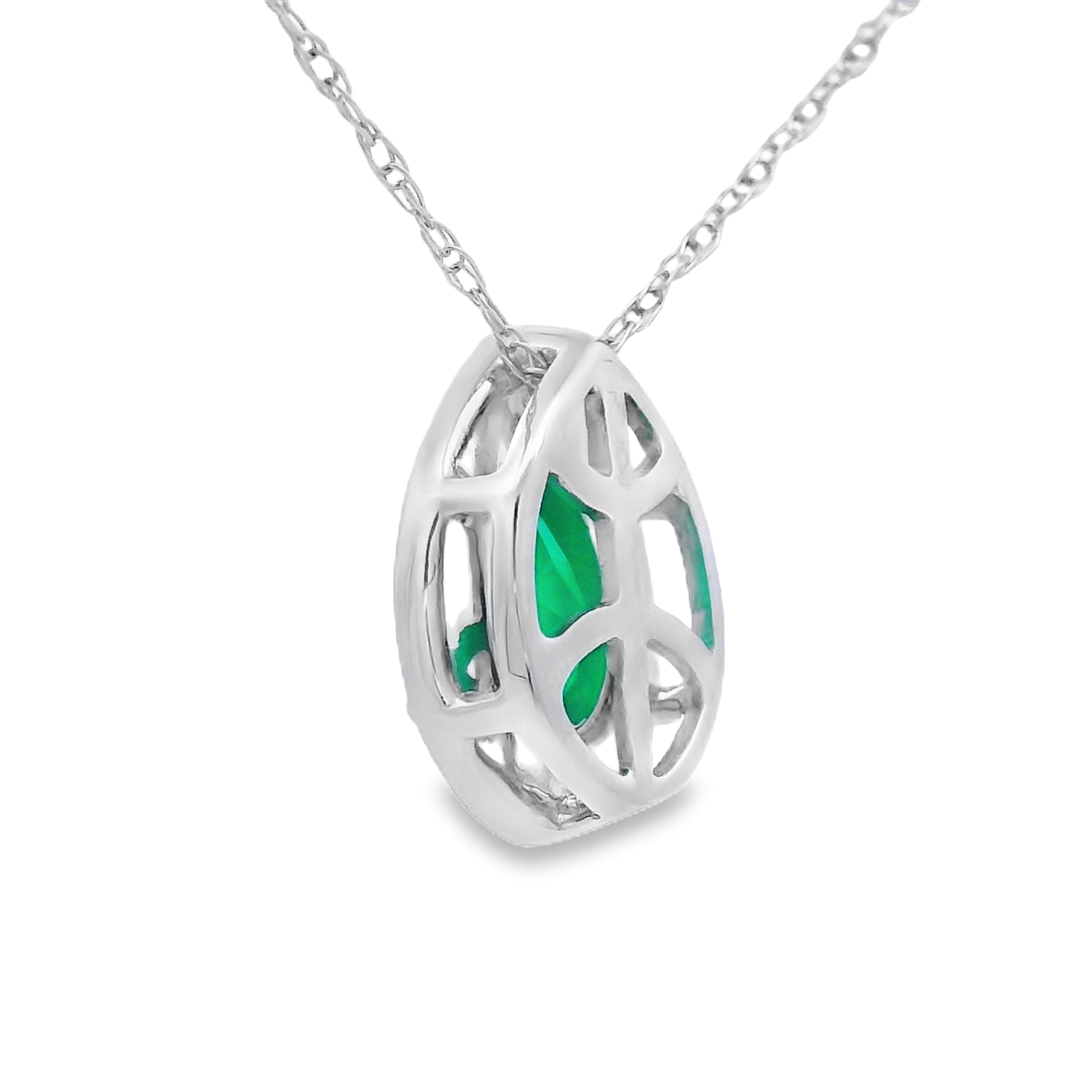 Chalcedony Diamond Fashion Pendants 10KT White Gold