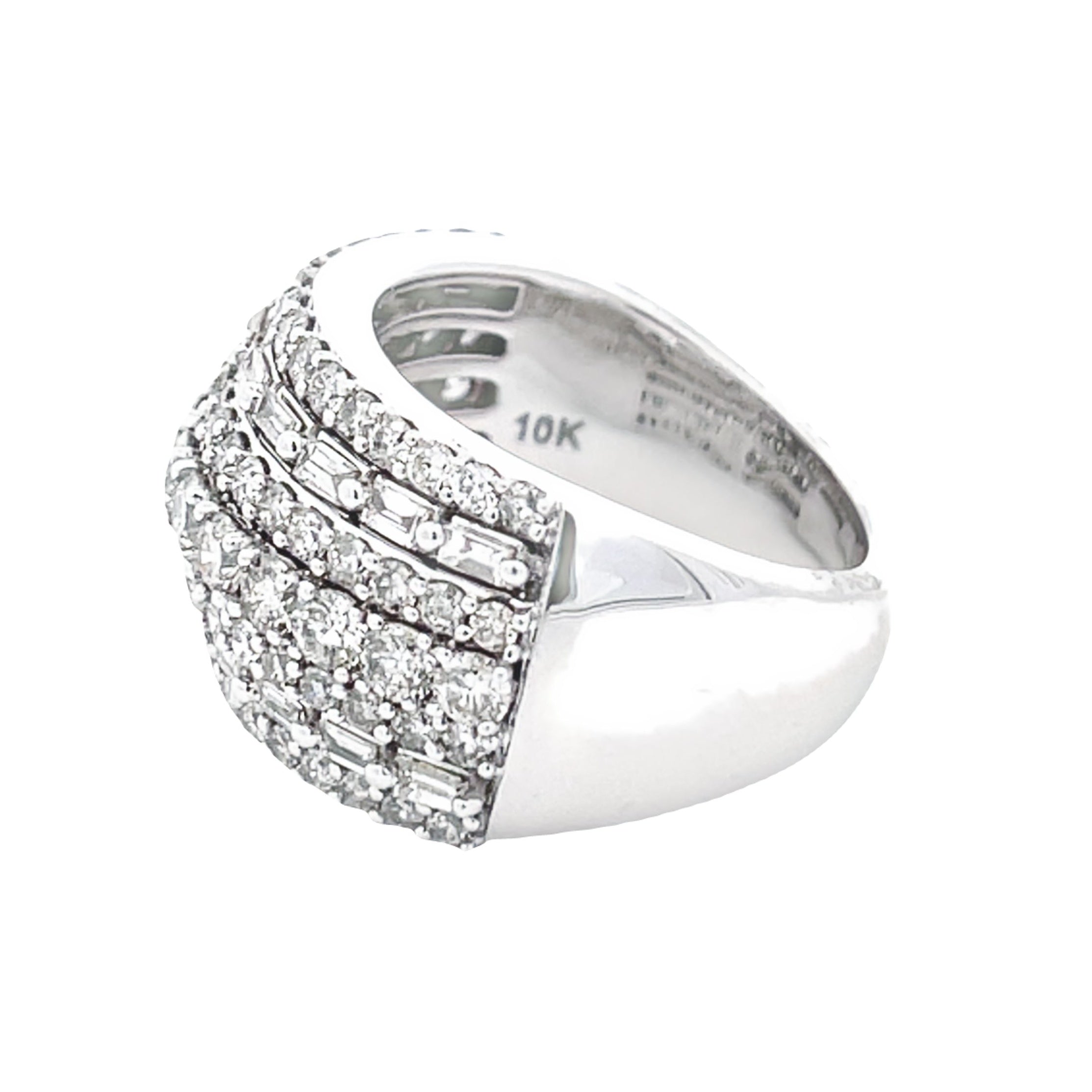 3.00ct Diamond Wedding Band Ring 10KT White Gold