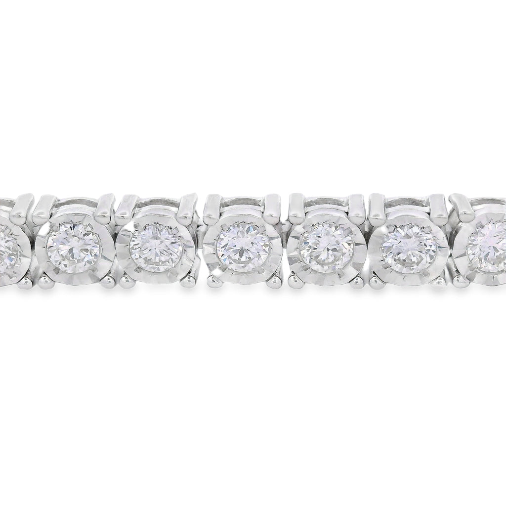 Lab Grown Diamond Tennis Bracelet Sterling Silver