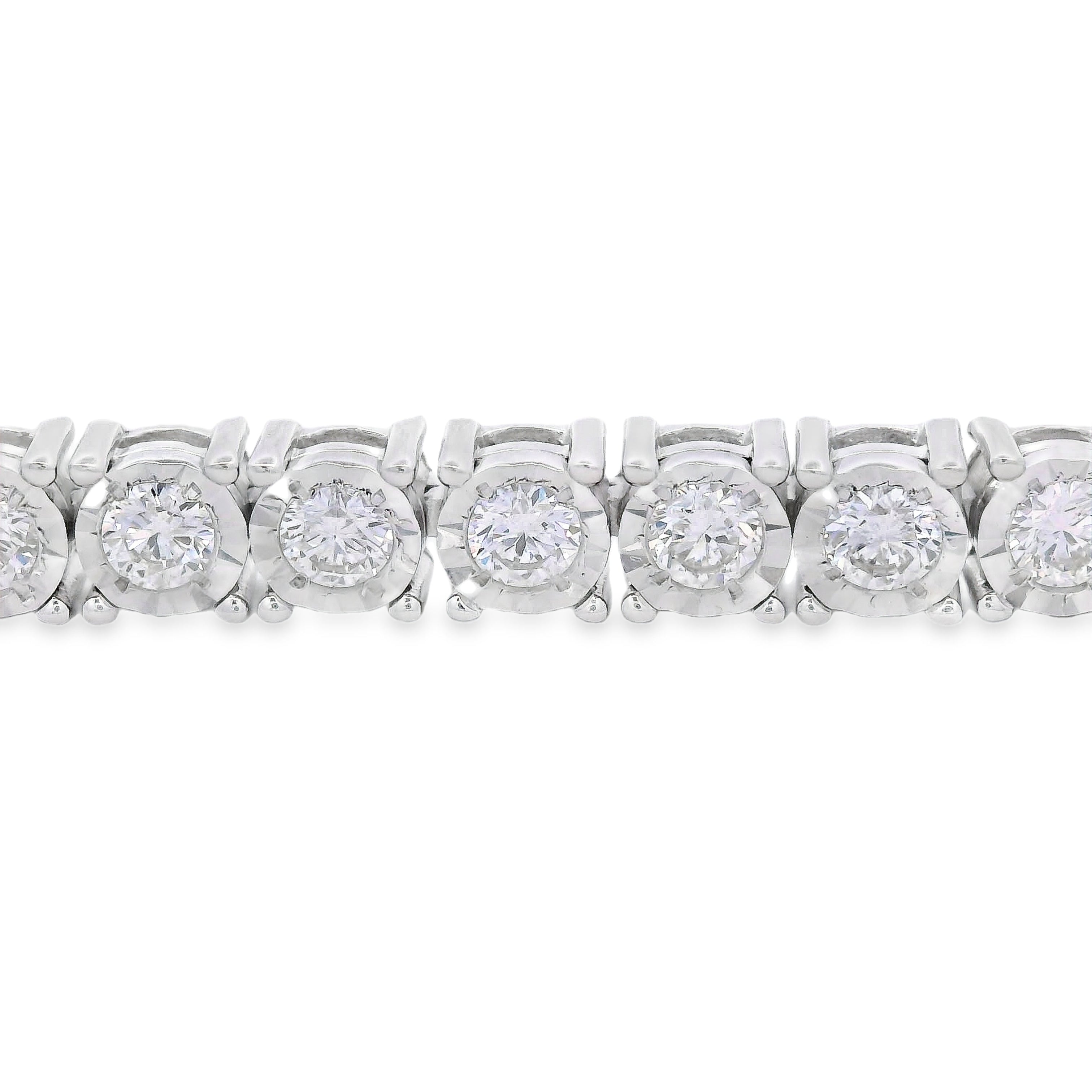 Lab Grown Diamond Tennis Bracelet Sterling Silver