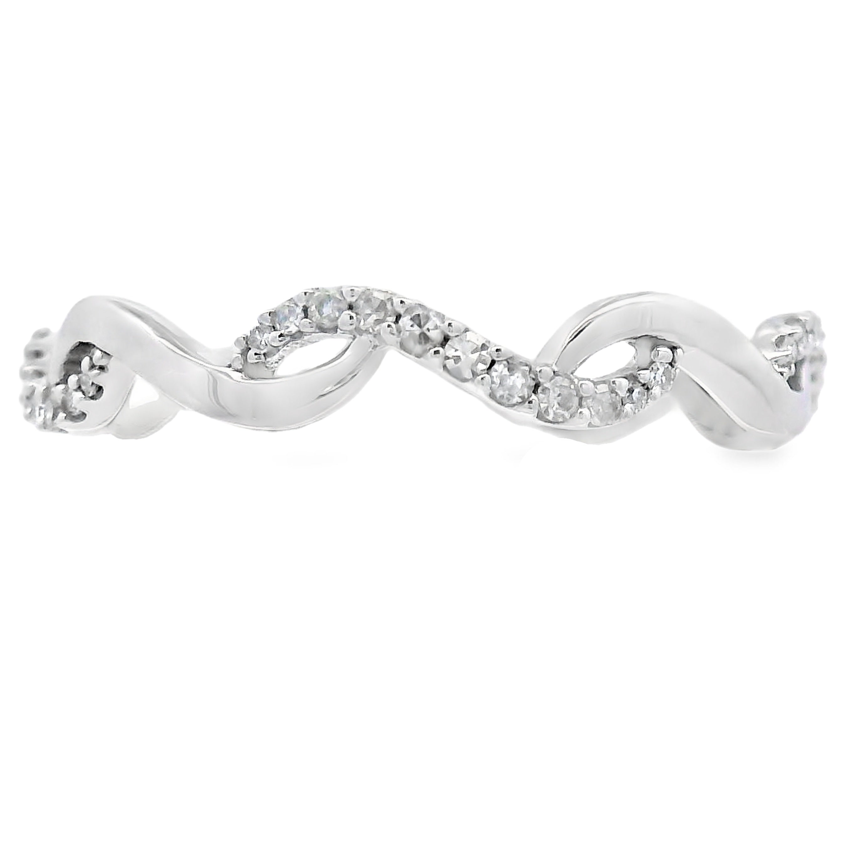 .17ct Diamond Wedding Band Ring 14KT White Gold