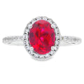 Created Ruby Created Sapphire Ring Sterling Silver