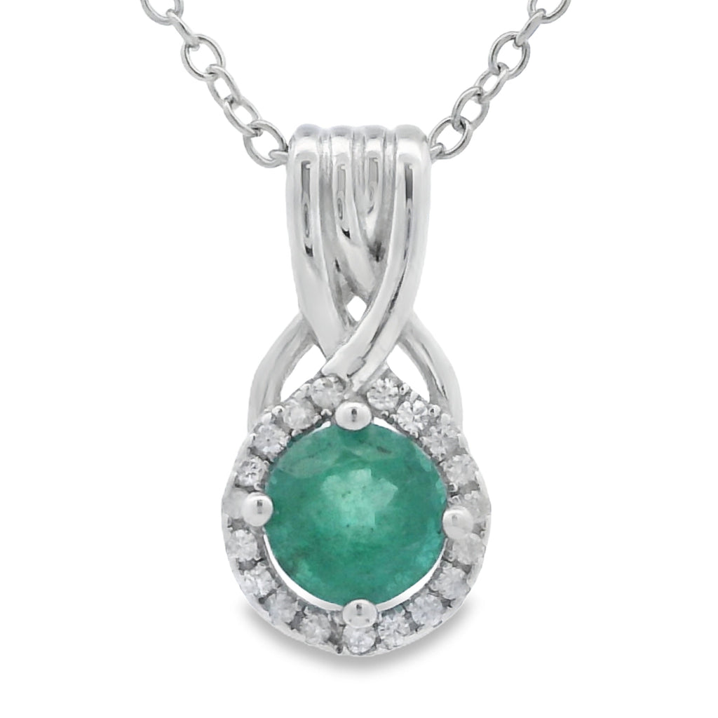 .58ct Emerald Zircon Fashion Pendants Sterling Silver