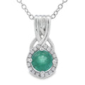.58ct Emerald Zircon Fashion Pendants Sterling Silver