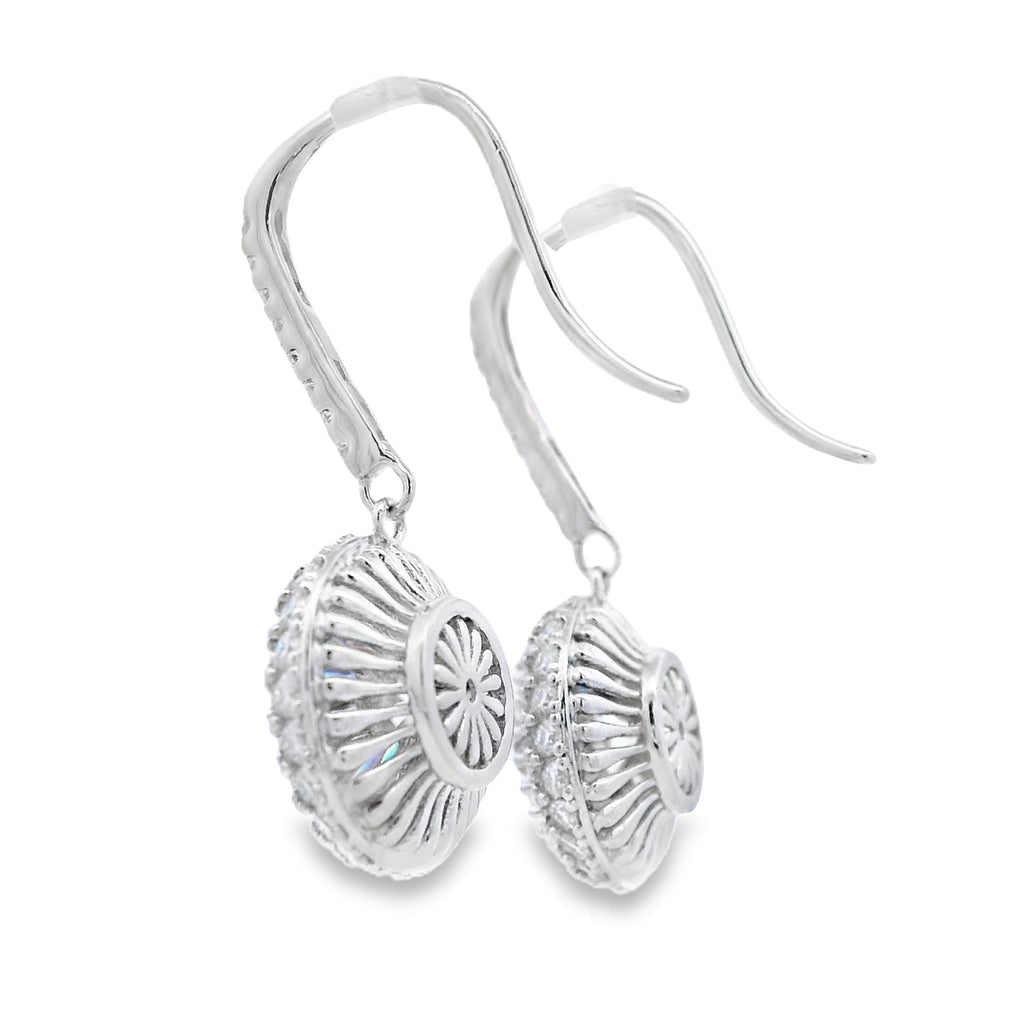 8.33ct Moissanite Dangle Earrings Sterling Silver