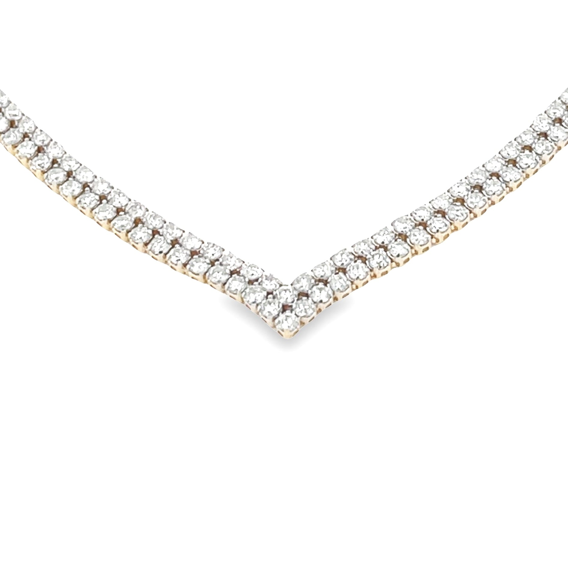 7.00ct Diamond Tennis Necklace 14KT Yellow Gold