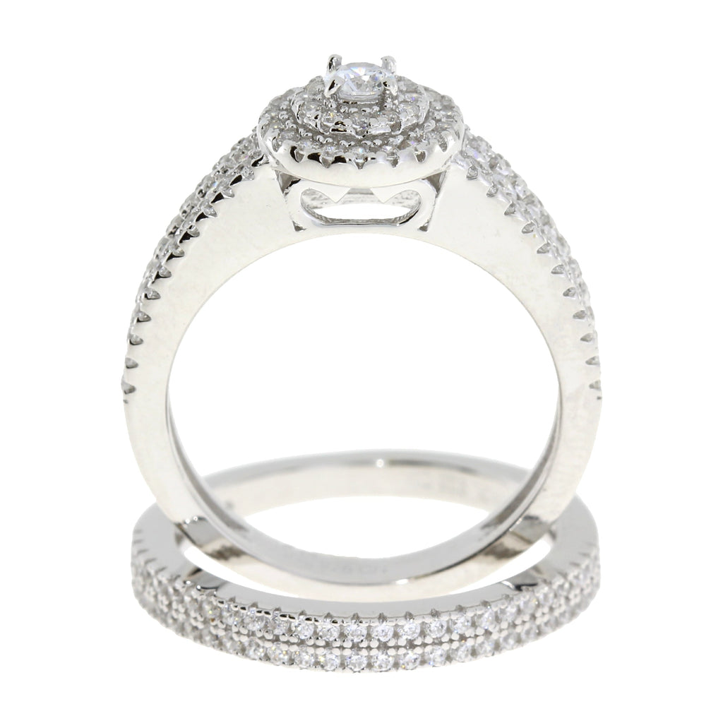 Cubic Zirconia CZ SS Bridal Sterling Silver