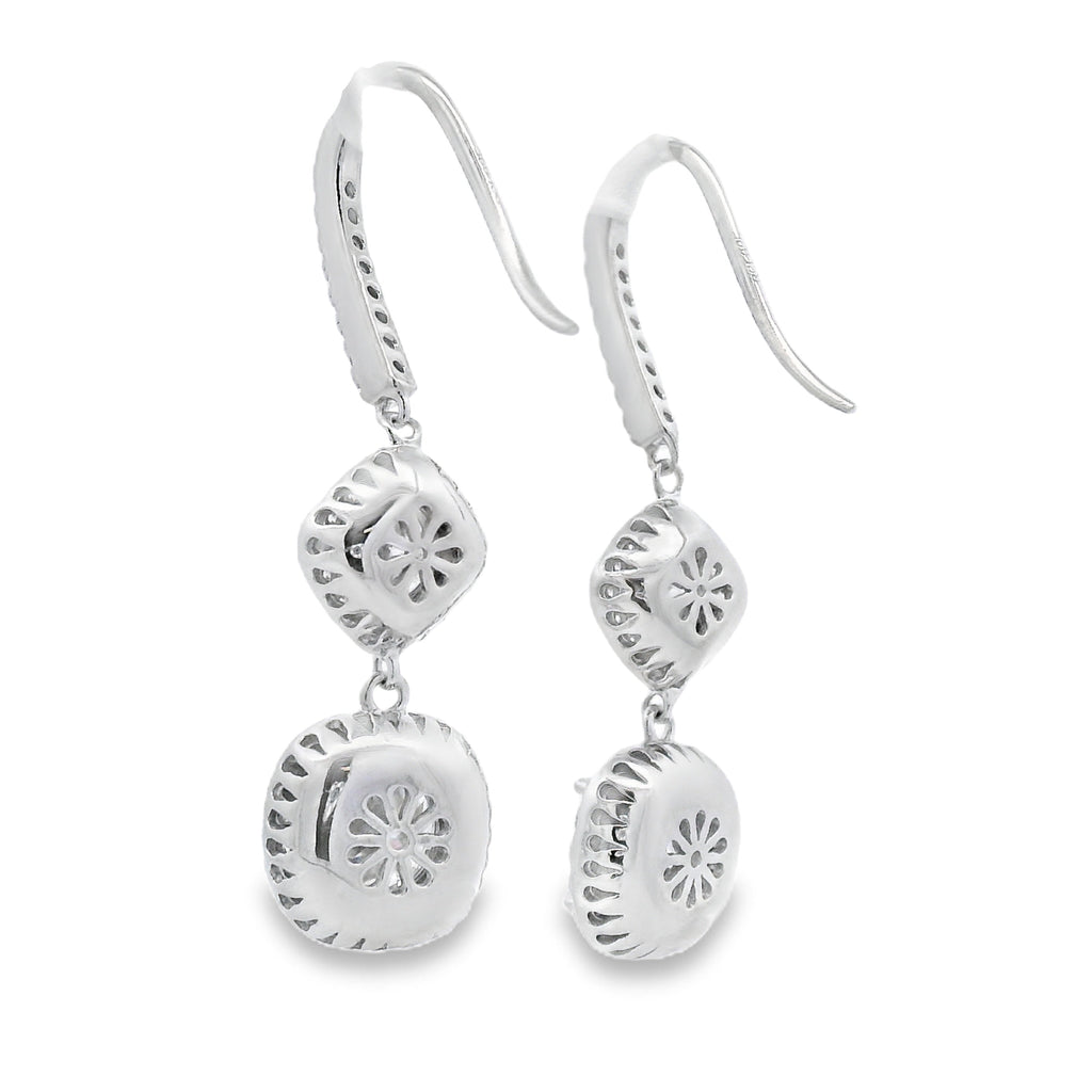 8.51ct Moissanite Dangle Earrings Sterling Silver