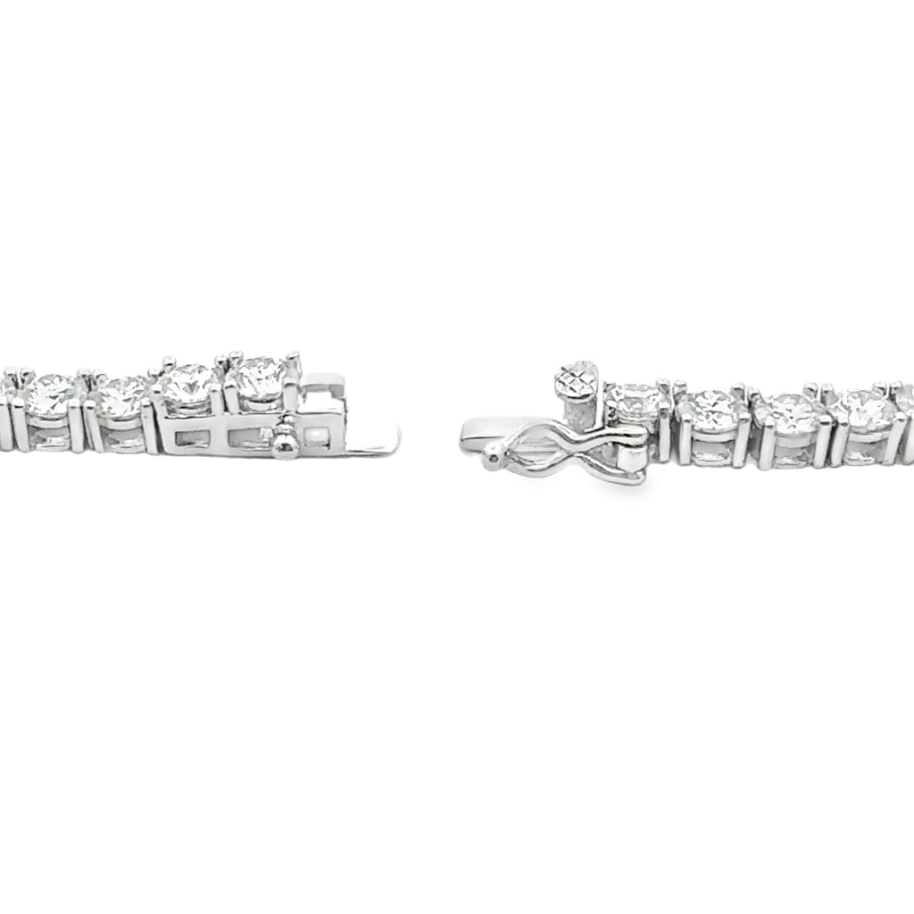 39.98ct Moissanite Tennis Necklace Sterling Silver