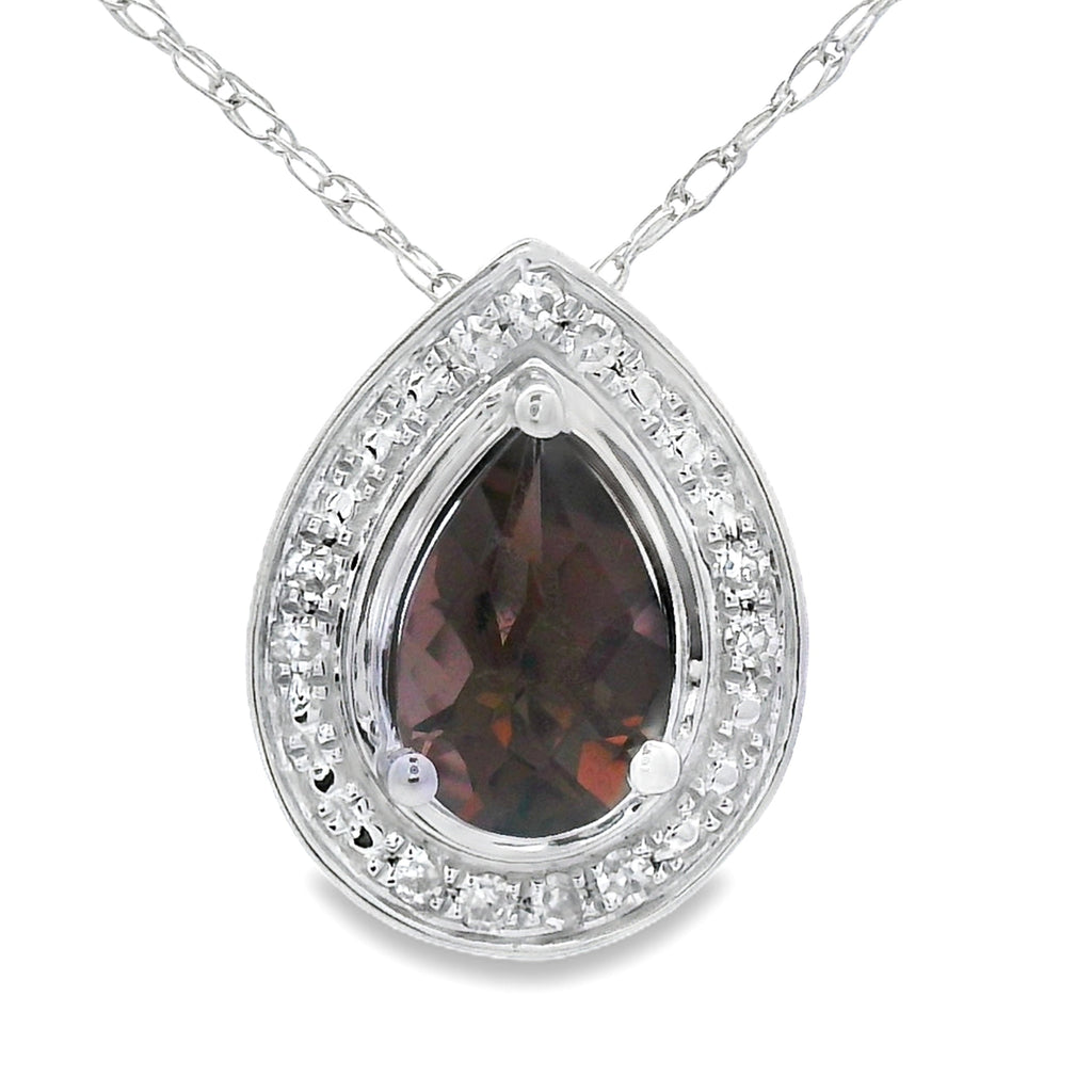.39ct Quartz Diamond Fashion Pendants 10KT White Gold