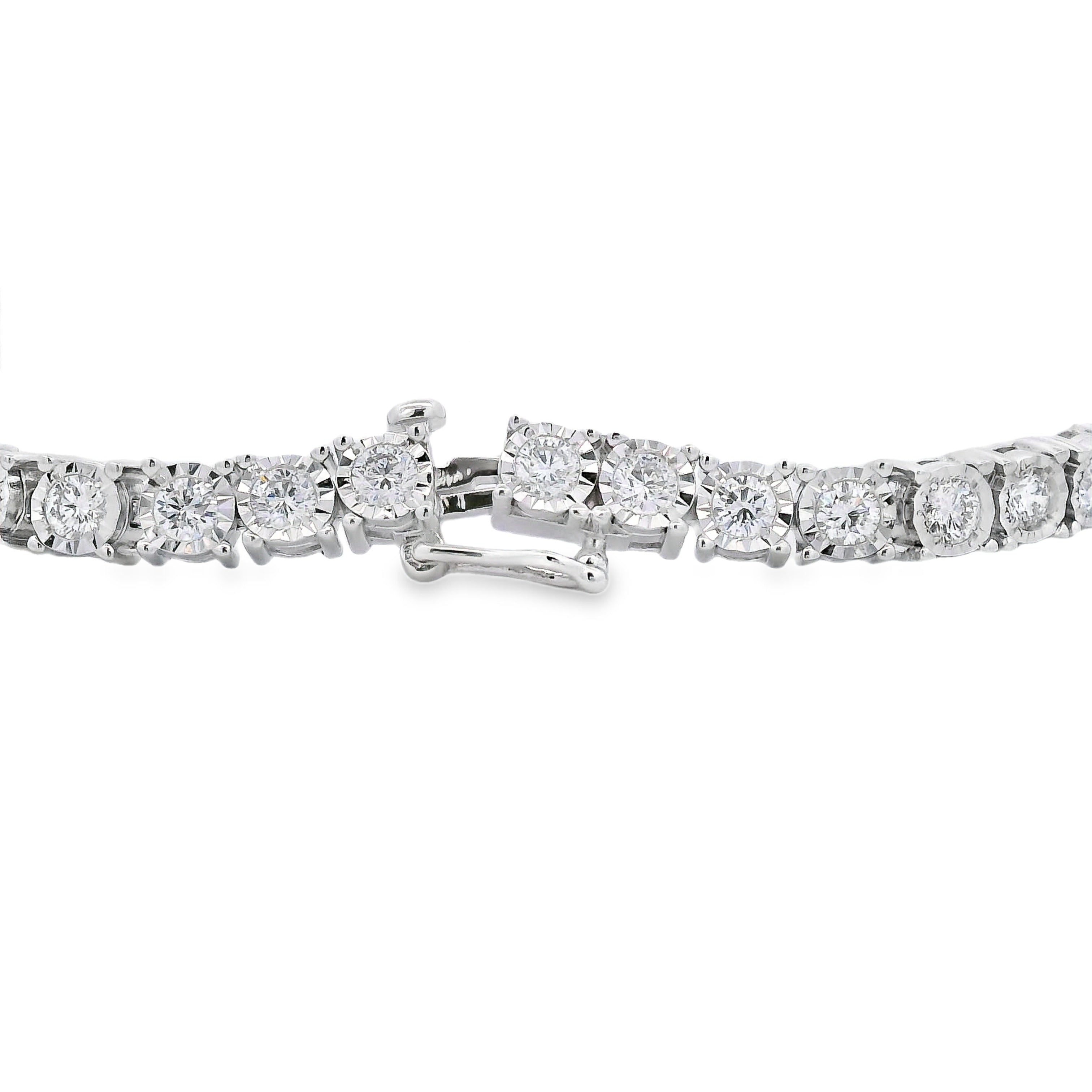 Lab Grown Diamond Tennis Bracelet Sterling Silver