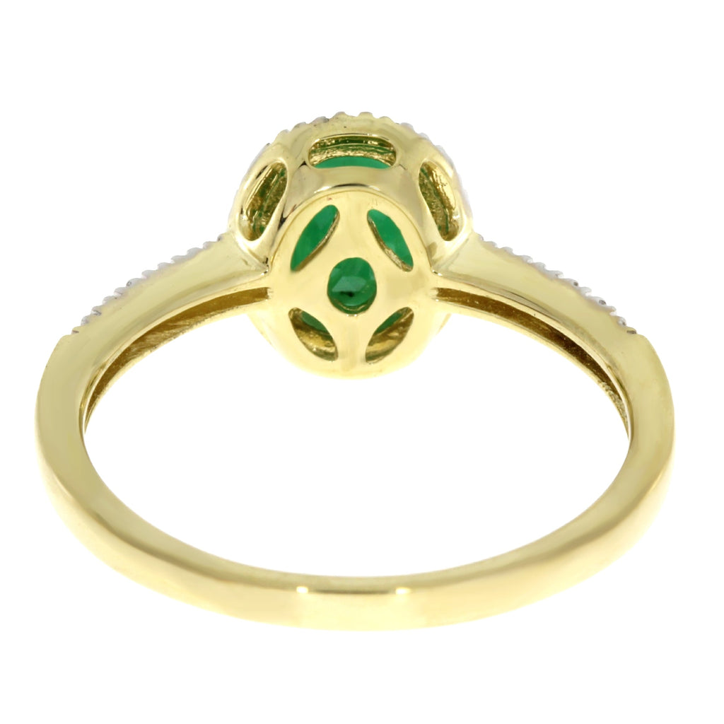 .94ct Emerald Diamond Ring 14KT Yellow Gold