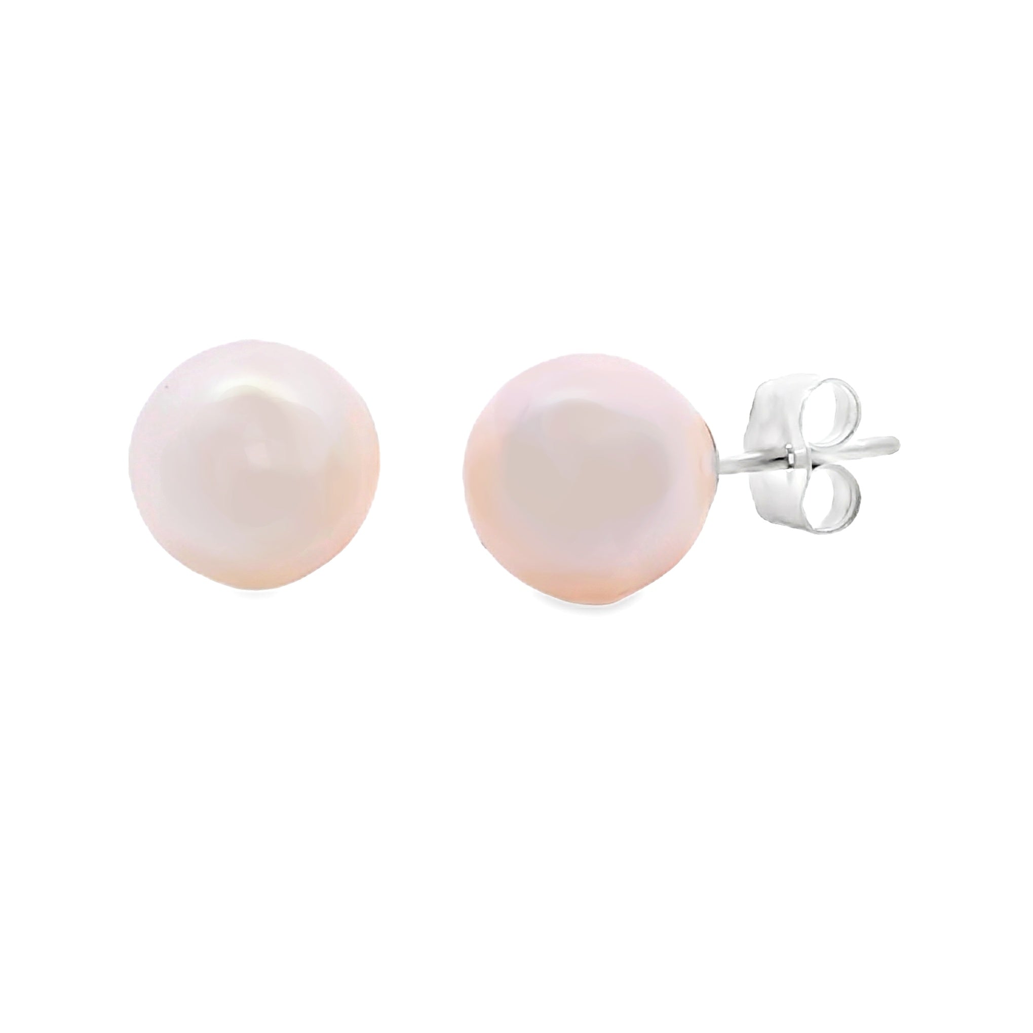 FW Pearl Stud Earrings 14KT White Gold