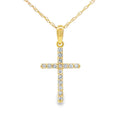 .11ct Diamond Cross Religious Pendant 14KT Yellow Gold