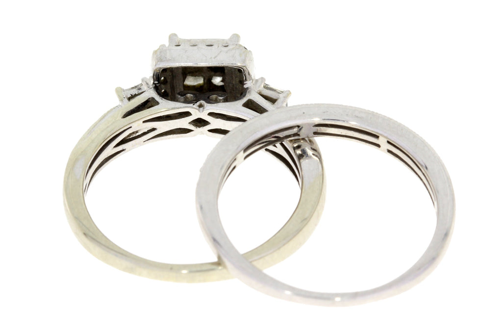1.00ct Diamond Engagement Ring Set 10KT White Gold