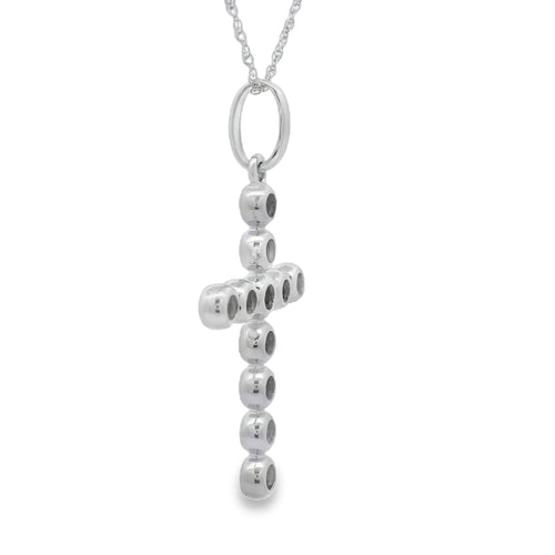 .31ct Diamond Cross Religious Pendant 14KT White Gold