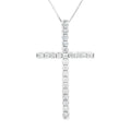 .38ct Diamond Cross Religious Pendant 14KT White Gold