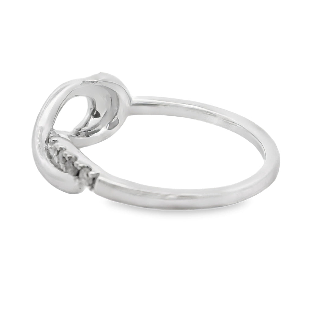 Natural .21ct Diamond Ring Sterling Silver