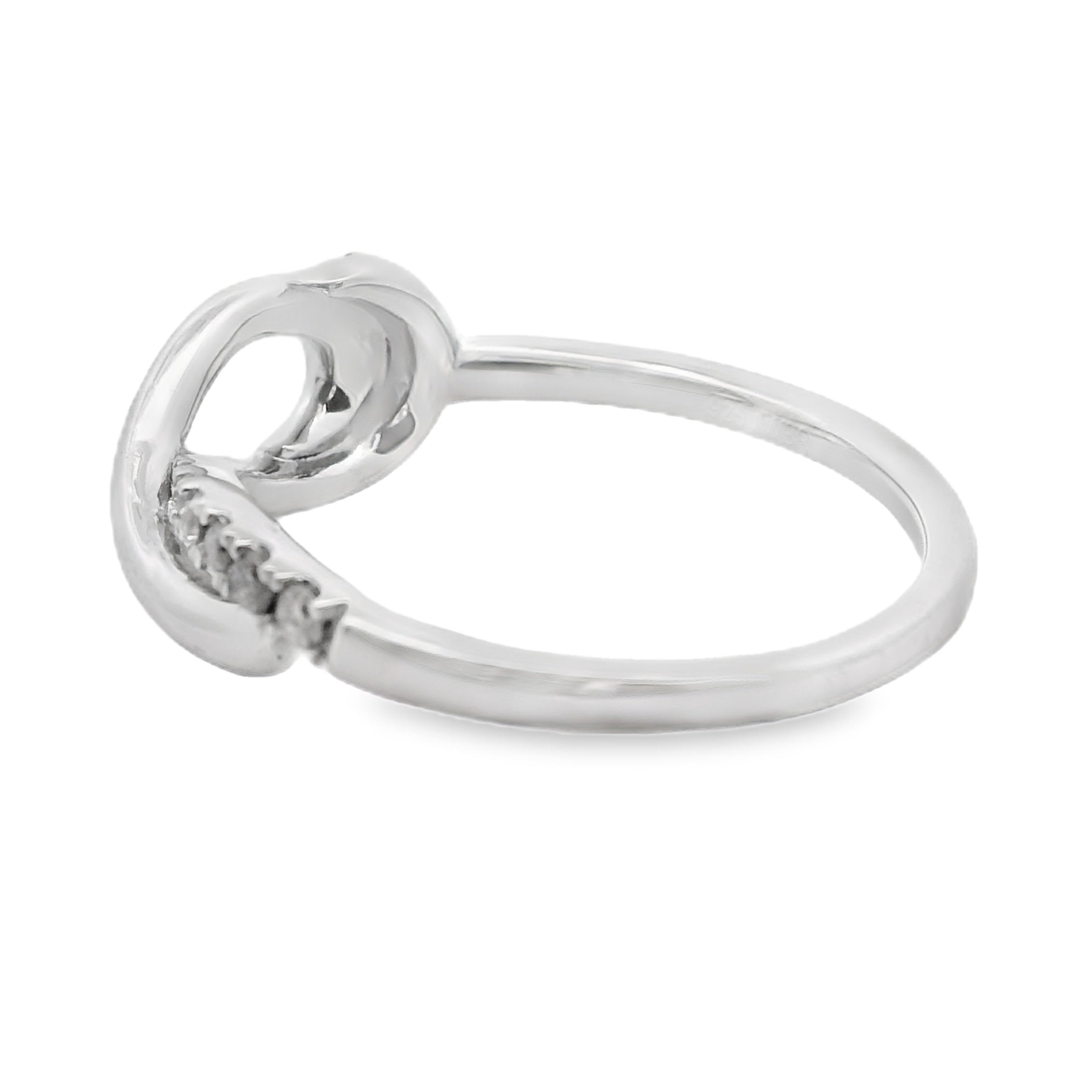 Natural .21ct Diamond Ring Sterling Silver