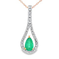 .37ct Emerald Diamond Fashion Pendants 10KT Yellow Gold