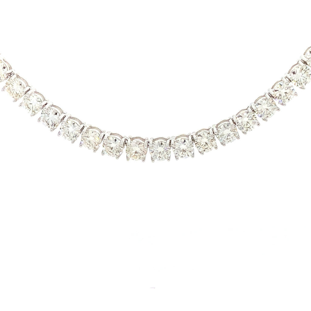 45.00ct Moissanite Tennis Necklace Sterling Silver