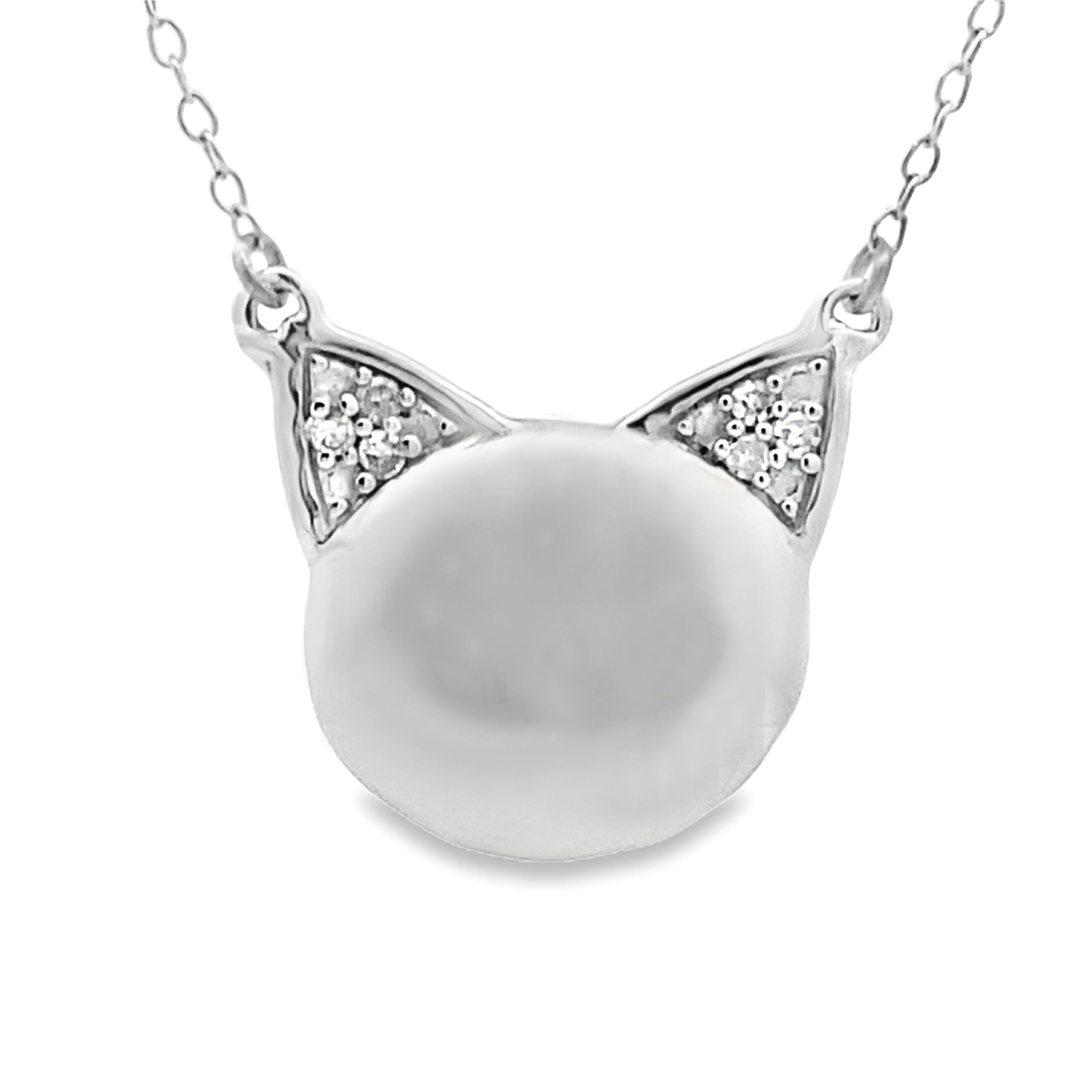 Natural .05ct Diamond Animal Pendant Sterling Silver