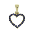 .37ct Sapphire Heart Love Pendant 10KT Yellow Gold