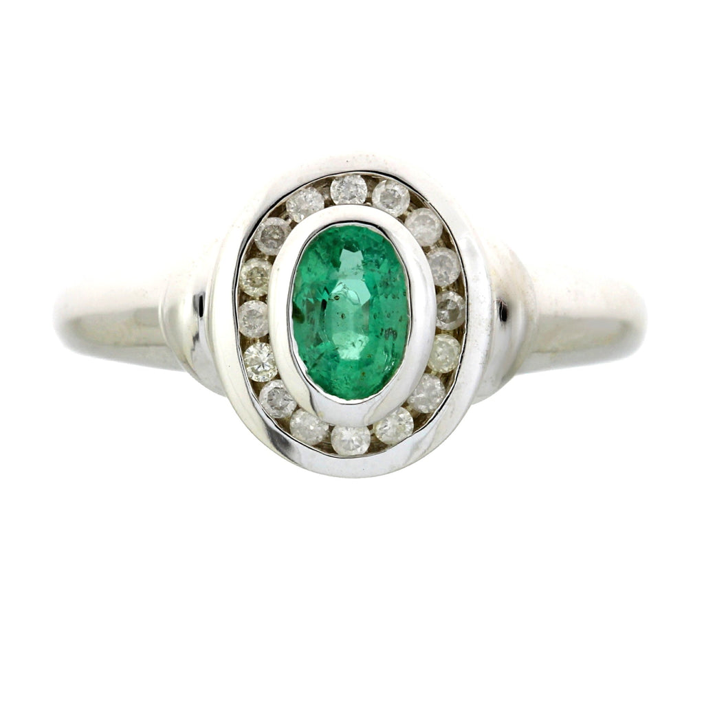 .60ct Emerald Diamond Ring 10KT White Gold