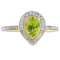 .50ct Peridot Diamond Ring 10KT Yellow Gold
