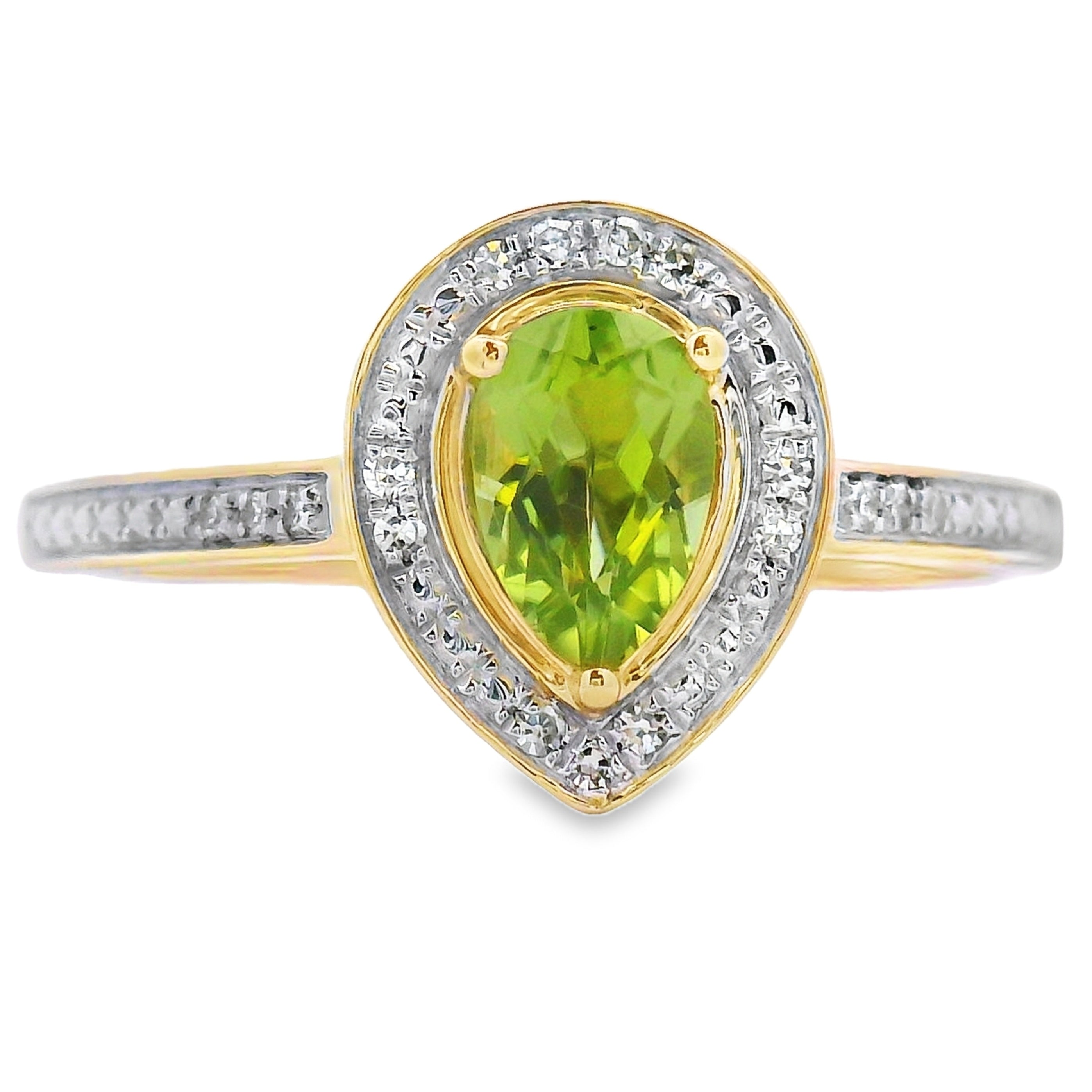 .50ct Peridot Diamond Ring 10KT Yellow Gold