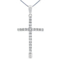 .21ct Diamond Cross Religious Pendant 14KT White Gold