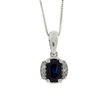 .63ct Sapphire Diamond Fashion Pendants 14KT White Gold