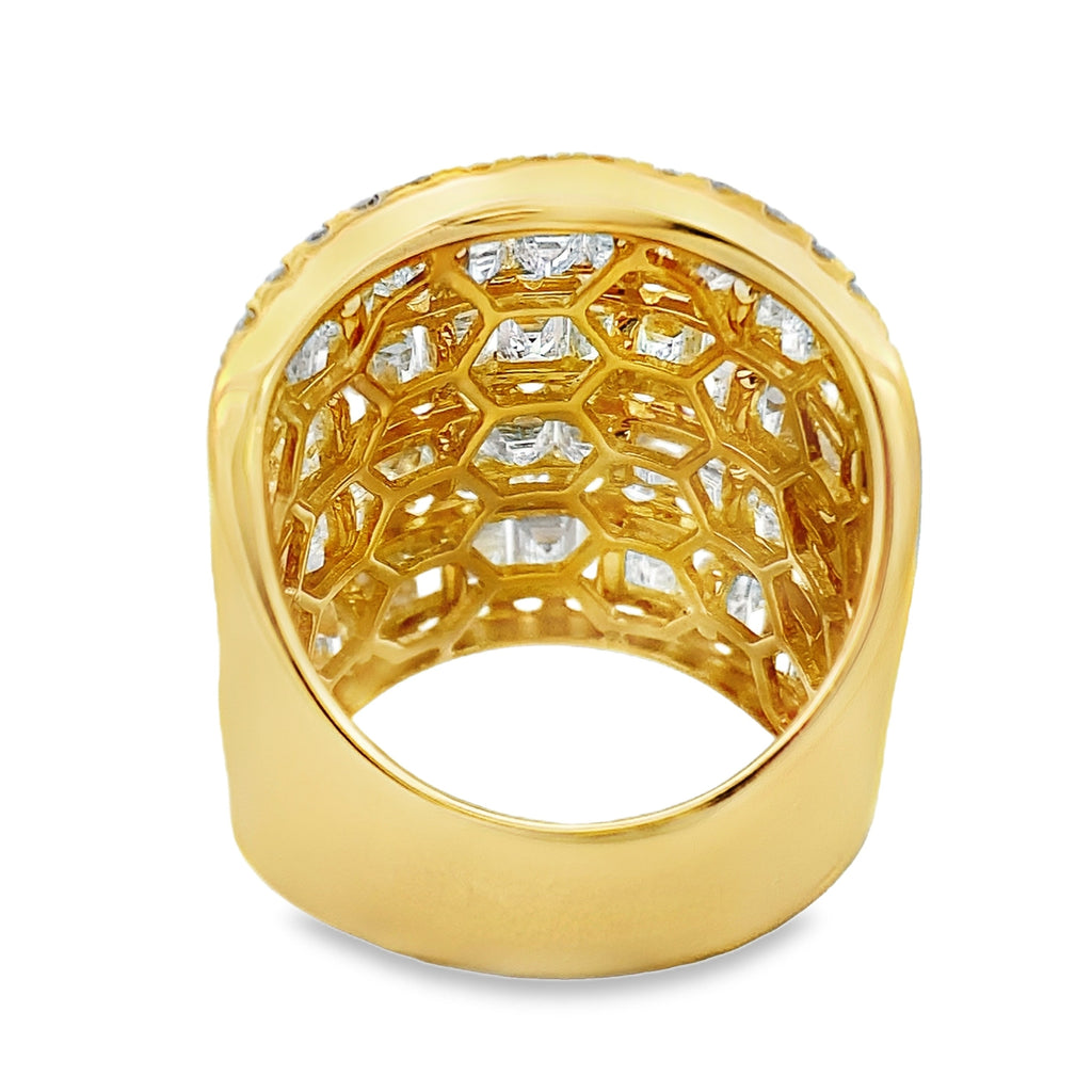 6.65ct Diamond Ring 18KT Yellow Gold