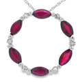 Ruby Diamond Circle of Love Pendant 10KT White Gold