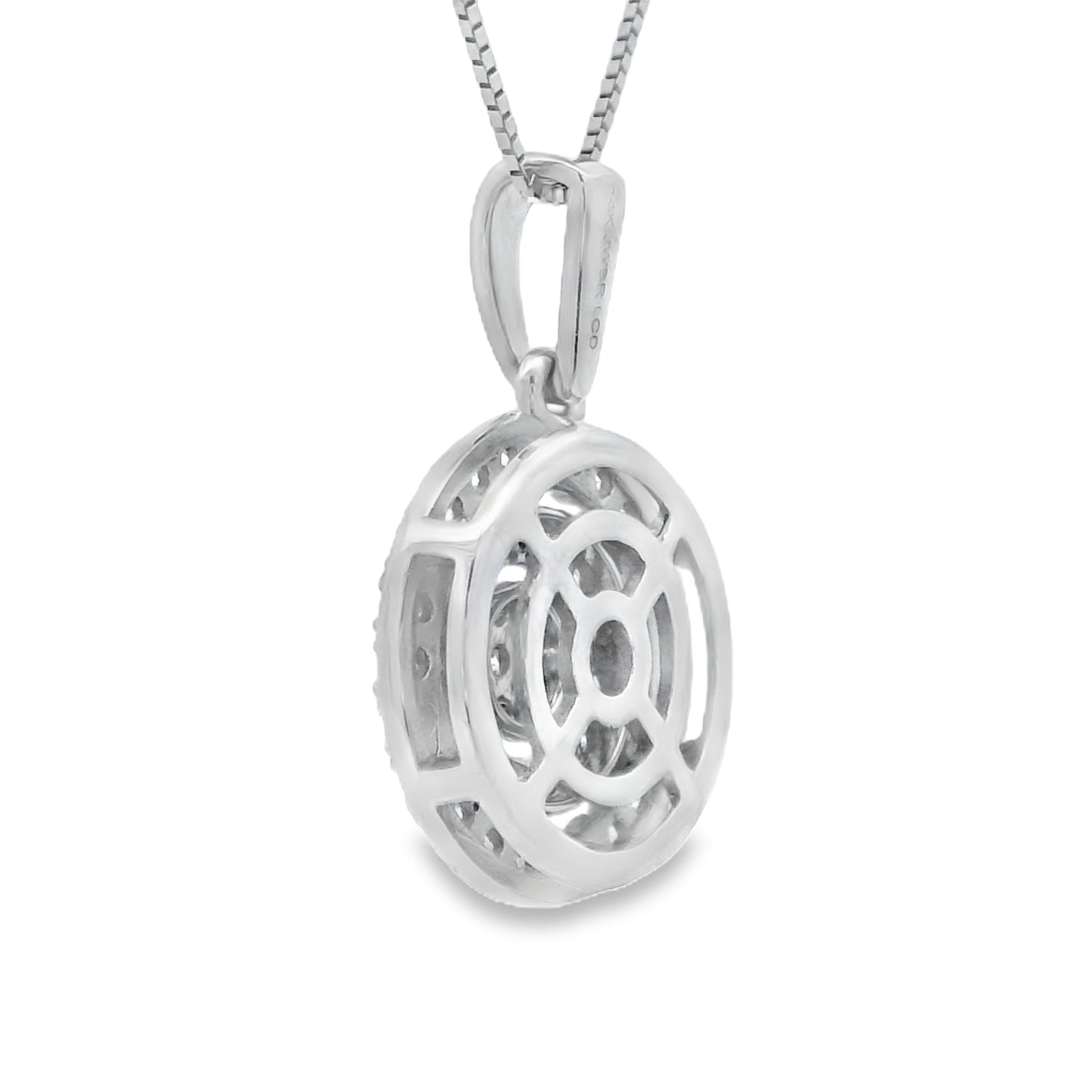 Lab Grown Diamond Fashion Pendants 14KT White Gold
