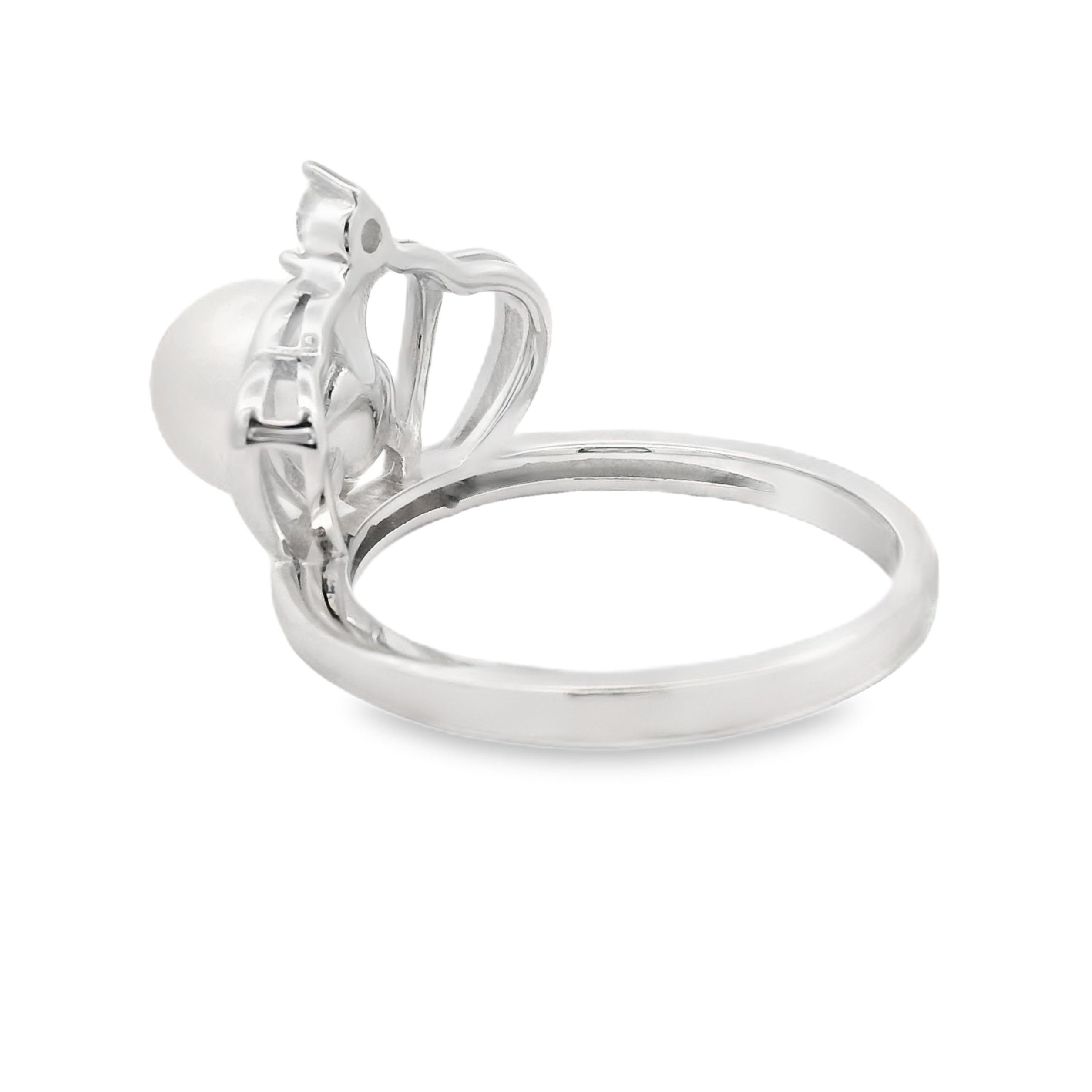 FW Pearl Cubic Zirconium Ring Sterling Silver
