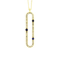 Diamond Sapphire Fashion Pendants 14KT Yellow Gold