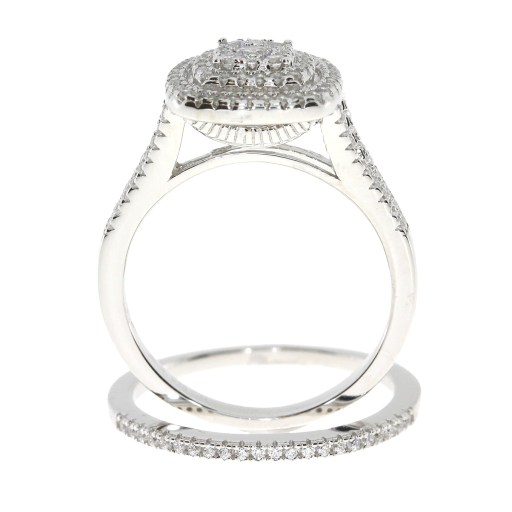 Cubic Zirconium CZ SS Bridal Sterling Silver