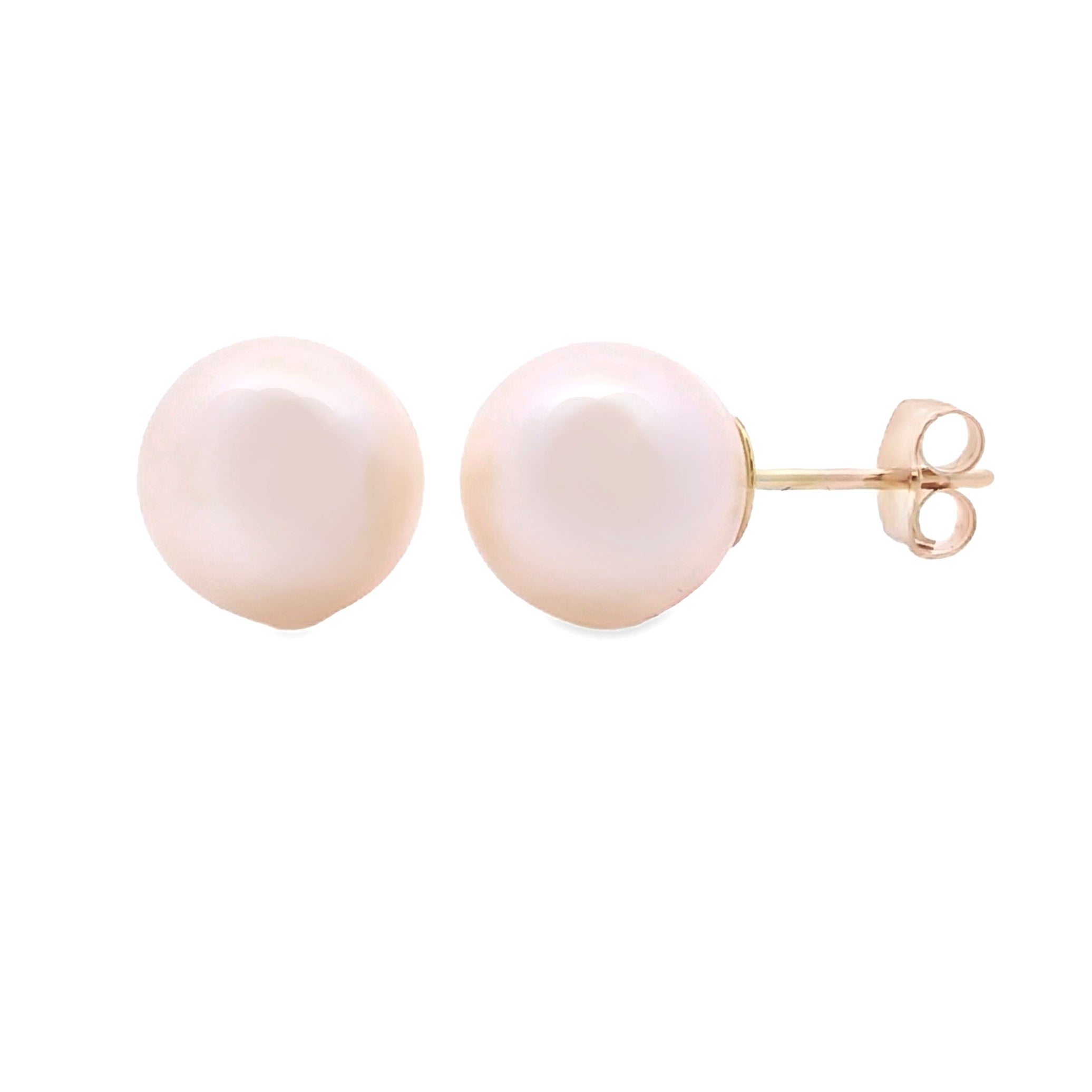FW Pearl Stud Earrings 14KT Yellow Gold